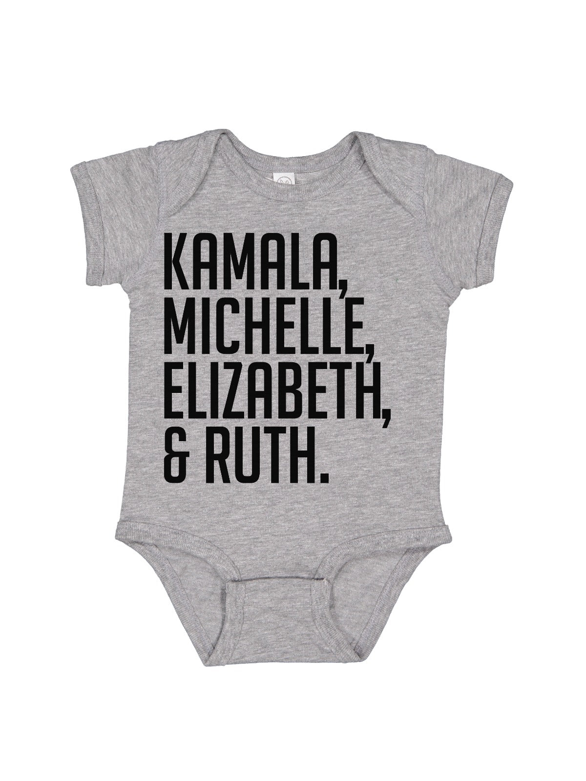 kamala and michelle and elizabeth and ruth baby bodysuit