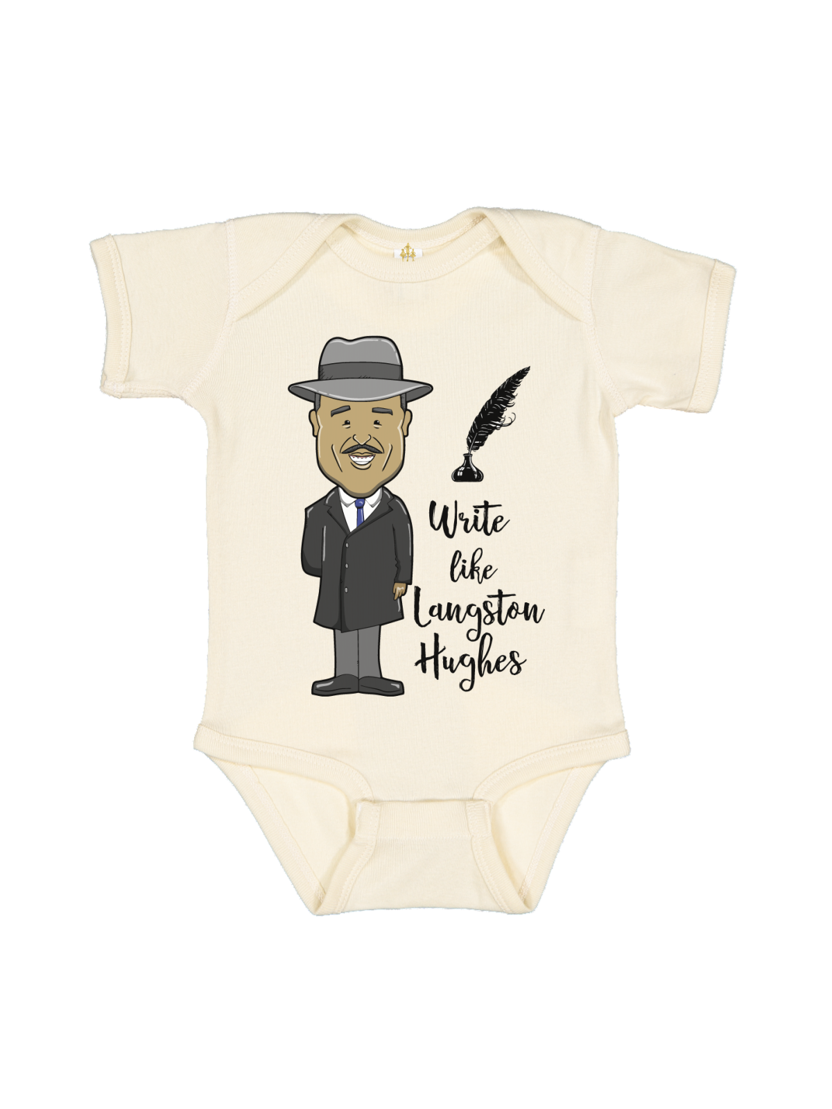 Write like Langston Hughes Baby Black History Bodysuit